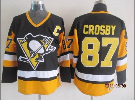 Men's Retro Mario Lemieux #66 Pittsburgh Penguins Black CCM Vintage Stitched Hockey Jersey