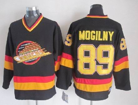 Men's Retro Vancouver Canucks Kirk McLean Black 1994 CCM Vintage Stitched Hockey Jersey