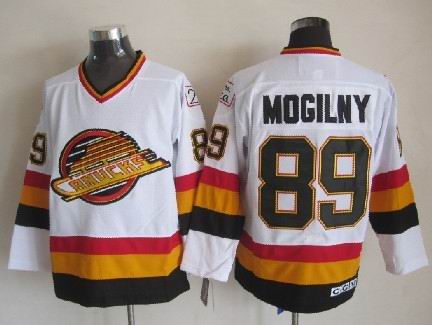 Men's Retro Vancouver Canucks Kirk McLean White 1994 CCM Vintage Stitched Hockey Jersey