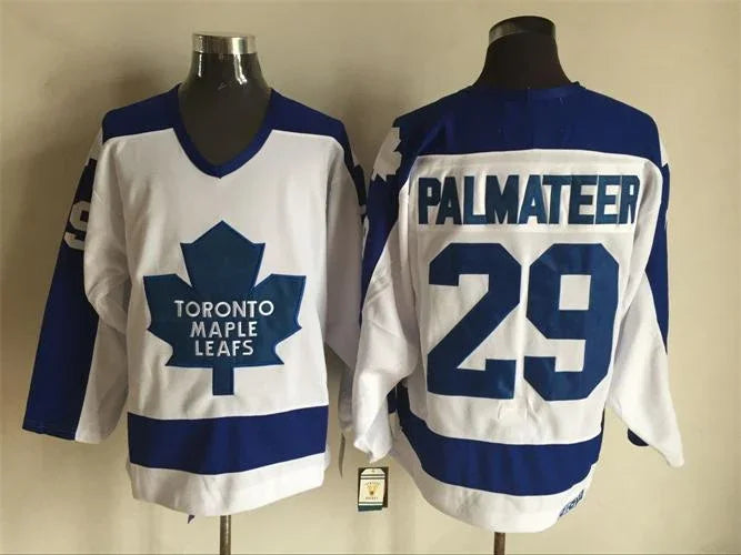 Men's Maple Leafs #29 Mike Palmateer Throwback Stitched Hockey Jersey