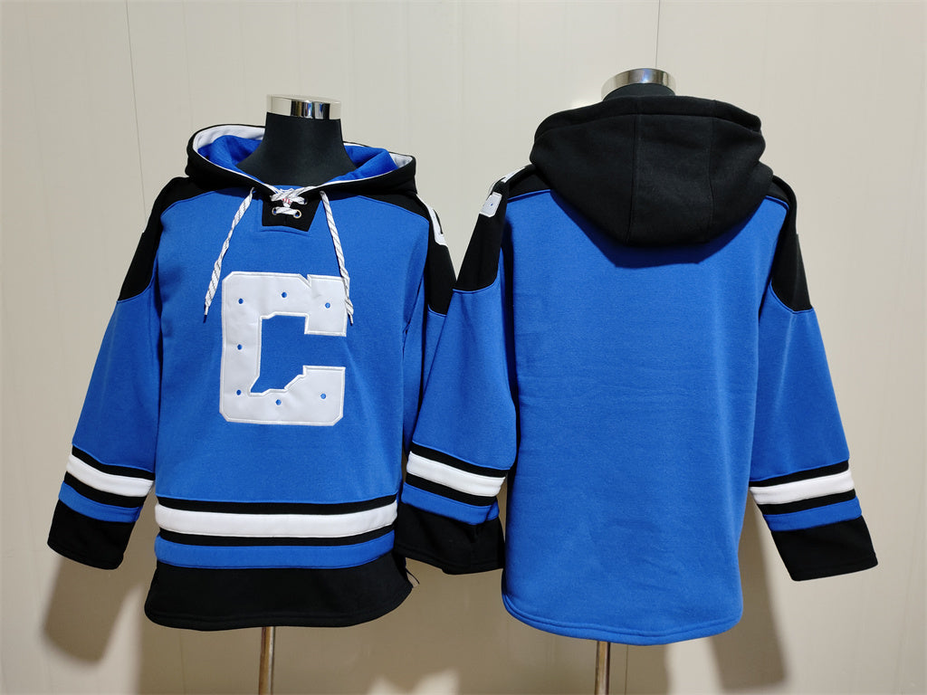 Men's Jonathan Taylor Indianapolis Colts Royal Jersey Ageless Must-Have Lace-Up Pullover Hoodie