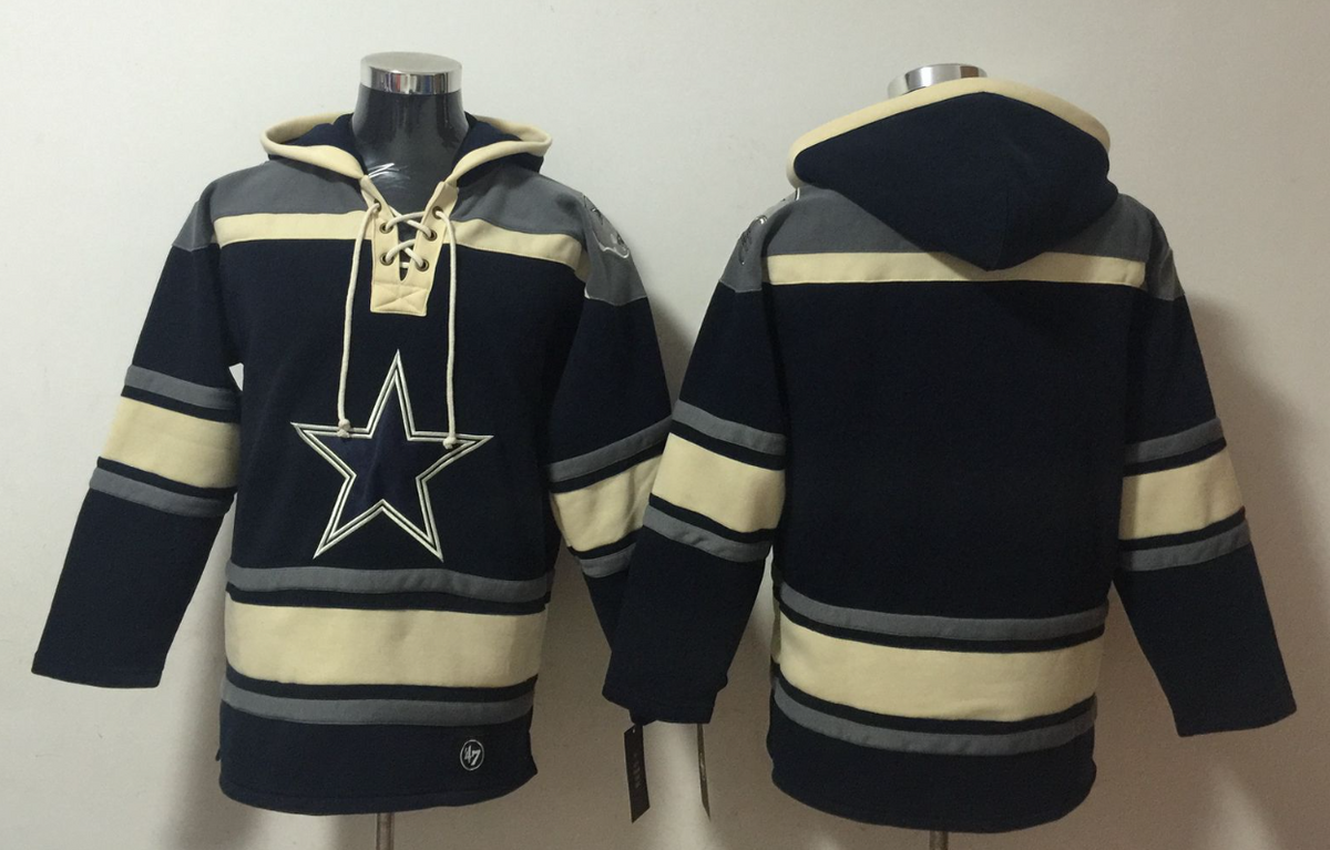 Men's CeeDee Lamb Dallas Cowboys Navy Ageless Must-Have Lace-Up Pullover Hoodie