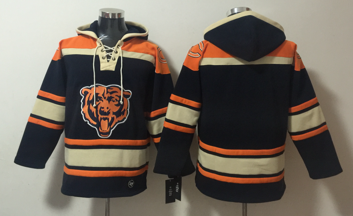 Men's Caleb Williams Chicago Bears Navy Ageless Must-Have Lace-Up Pullover Hoodie