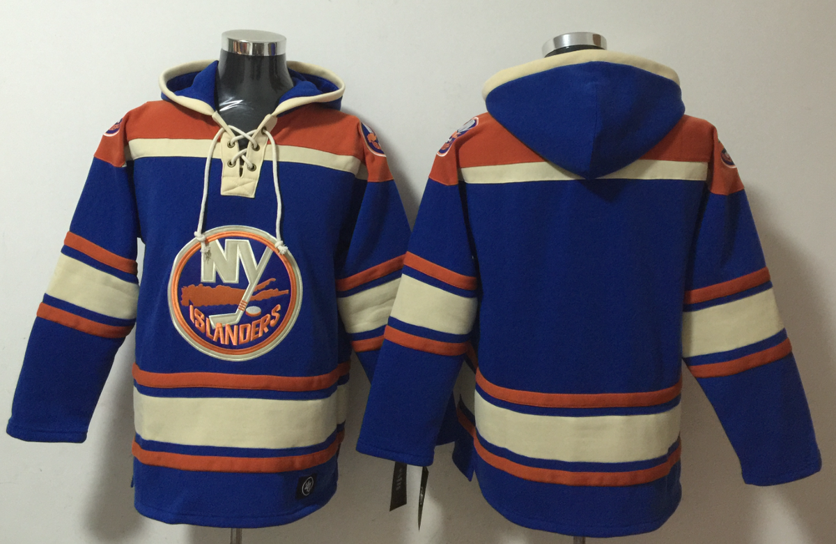 Men's Matthew Schaefer New York Islanders Royal Ageless Must-Have Lace-Up Pullover Hoodie
