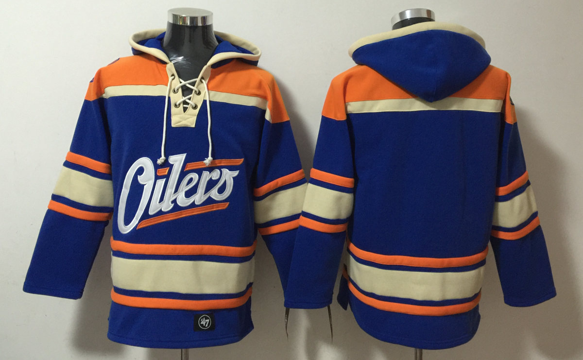 Men's Connor McDavid Edmonton Oilers Royal Ageless Must-Have Lace-Up Pullover Hoodie