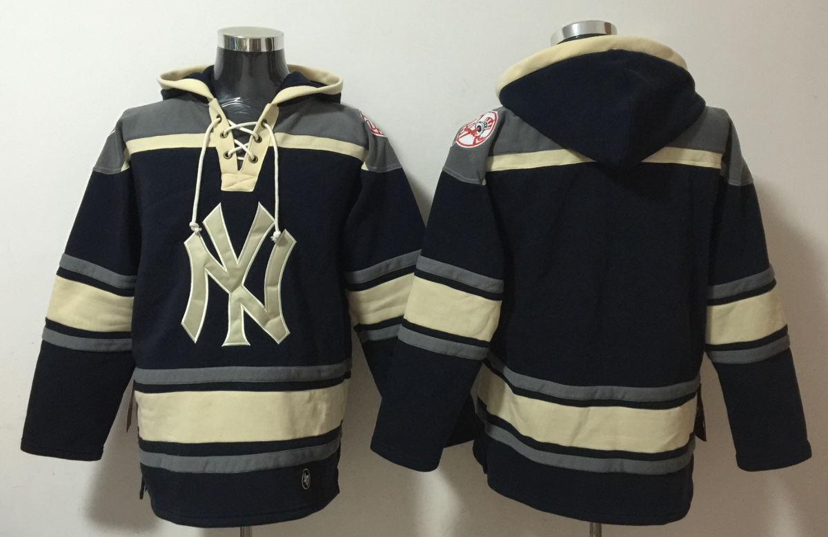 Men's Aaron Judge New York Yankees Black Ageless Must-Have Lace-Up Pullover Hoodie