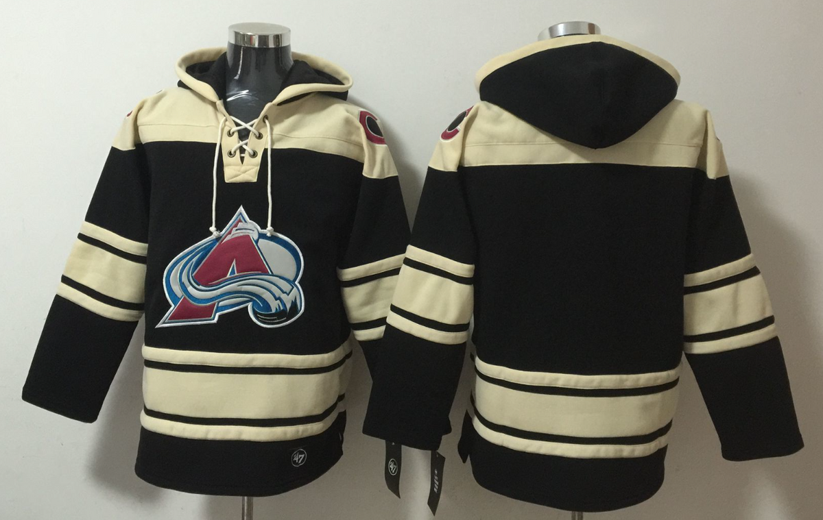 Men's Nathan MacKinnon Colorado Avalanche Black Ageless Must-Have Lace-Up Pullover Hoodie