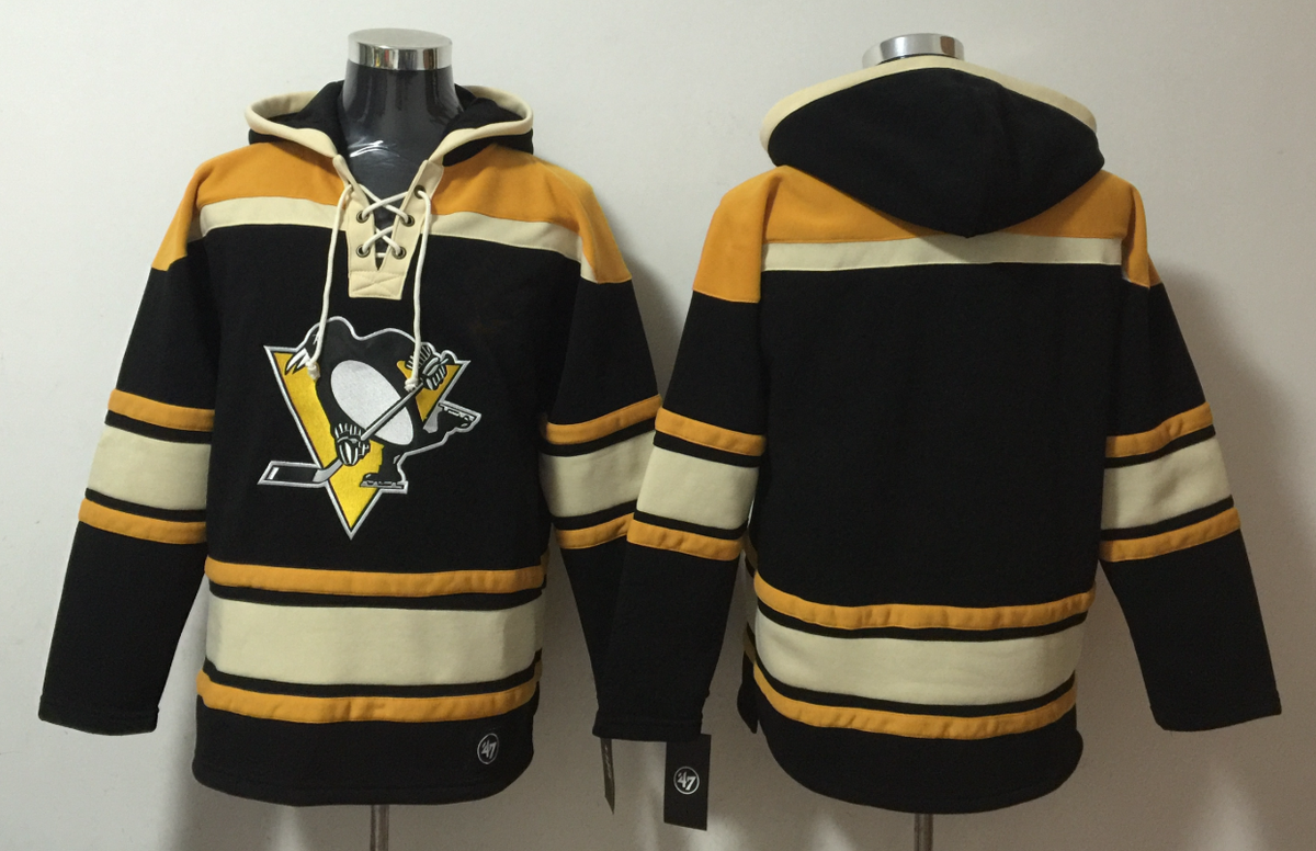 Men's Sidney Crosby Pittsburgh Penguins Black Ageless Must-Have Lace-Up Pullover Hoodie