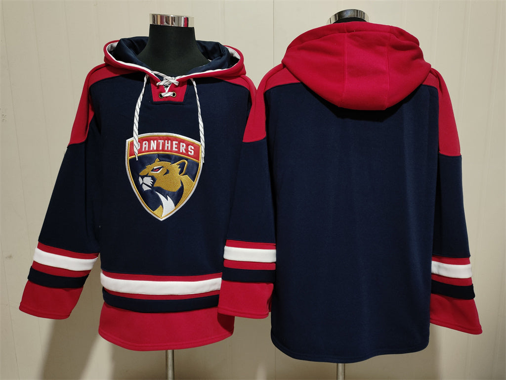 Men's Florida Panthers Navy Red Winter Classic Lacer Pullover Hoodie