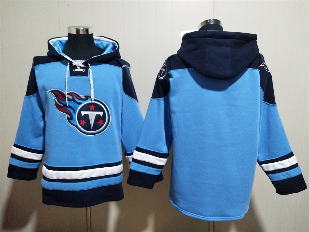 Men's Cameron Ward Tennessee Titans Light Blue Jersey Ageless Must-Have Lace-Up Pullover Hoodie