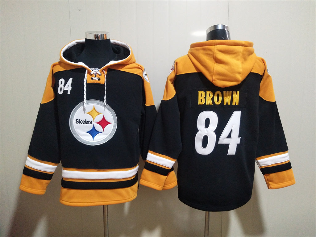 Men's Aaron Rodgers T.J. Watt Pittsburgh Steelers Black Ageless Must-Have Lace-Up Pullover Hoodie