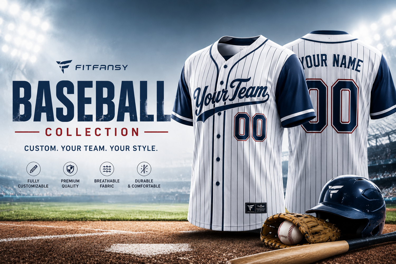 Fitfansy Baseball Collection - Custom Baseball Jerseys