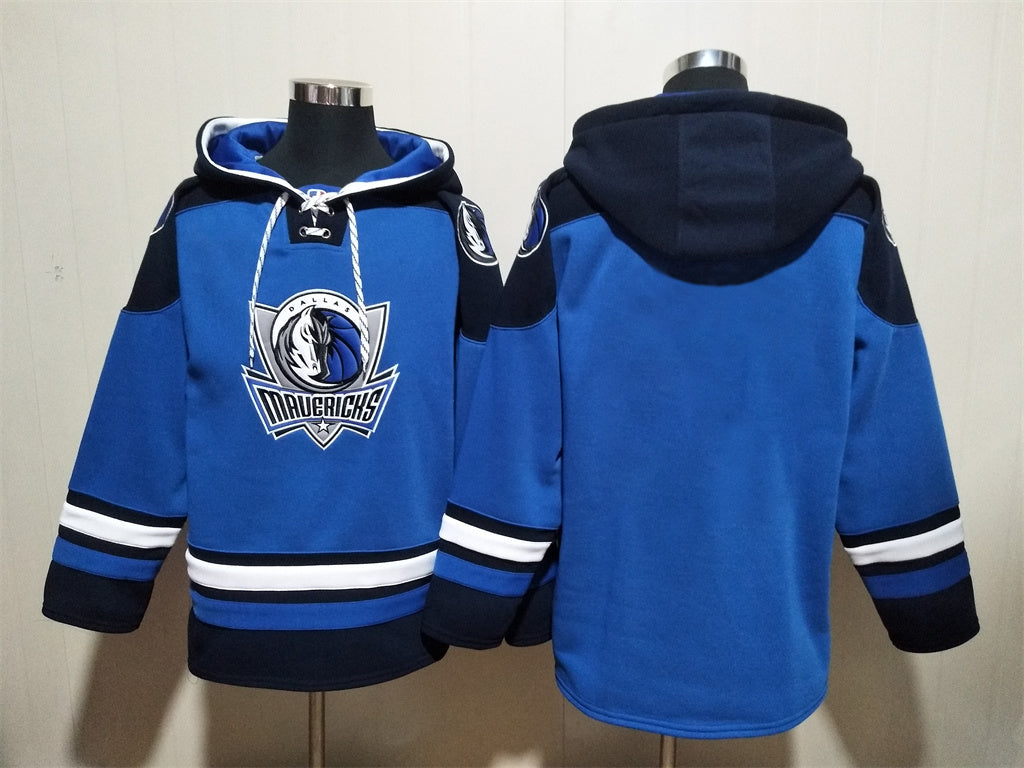 Men's Cooper Flagg Dallas Mavericks Blank Blue Pullover Hoodie