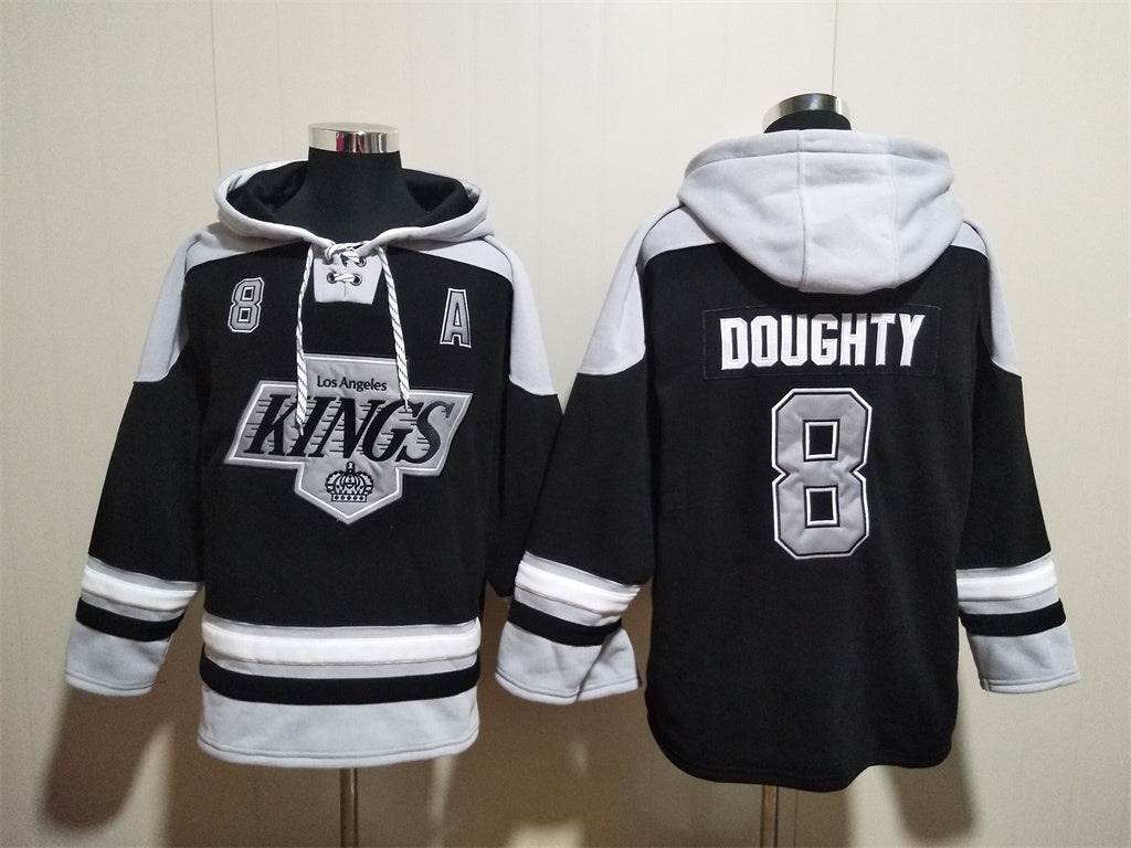 Men's Wayne Gretzky Los Angeles Kings Black Jersey Ageless Must-Have Lace-Up Pullover Hoodie