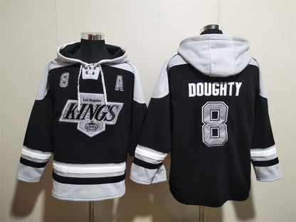 Men's Wayne Gretzky Los Angeles Kings Black Jersey Ageless Must-Have Lace-Up Pullover Hoodie