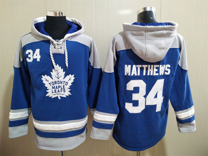 Men's Gavin McKenna Toronto Maple Leafs Blue Jersey Lacer Pullover Hoodie