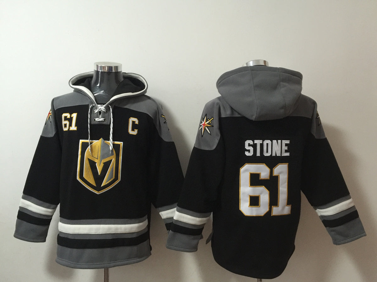 Men's William Karlsson Vegas Golden Knights Black Jersey Ageless Must-Have Lace-Up Pullover Hoodie