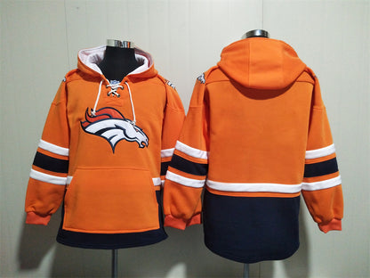 Men's Patrick Surtain II Bo Nix Denver Broncos Orange Ageless Must-Have Lace-Up Pullover Hoodie
