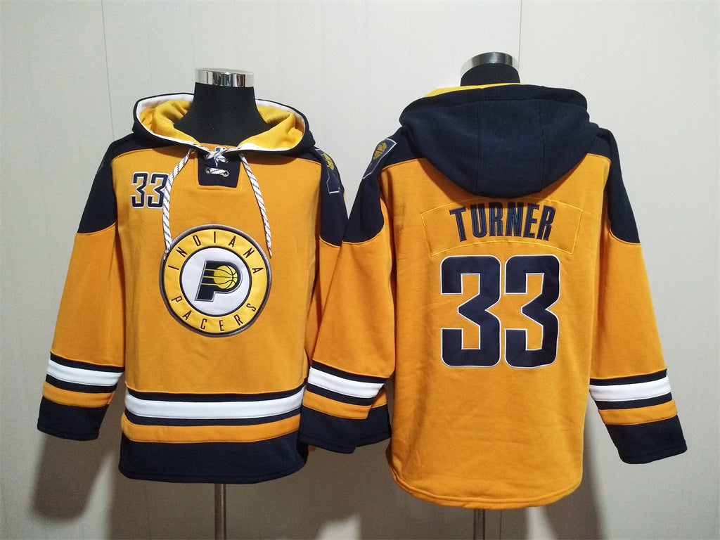Men's Tyrese Haliburton Indiana Pacers Gold Ageless Must-Have Lace-Up Pullover Hoodie