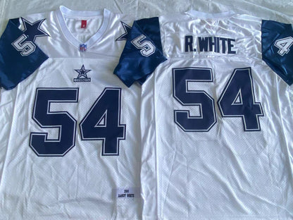 Men's Randy White #54 Dallas Cowboys White Navy Vintage Stitched Football Jersey