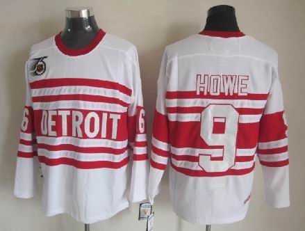 Men's Retro Detroit Red Wings White 1991-92 75th Classics CCM Vintage Stitched Hockey Jersey