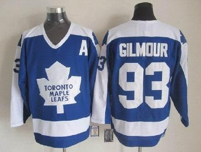 Men's Maple Leafs #93 Doug Gilmour Throwback Stitched Hockey Jersey