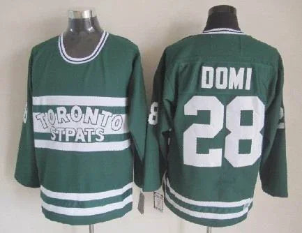 Men's Maple Leafs #28 Tie Domi Throwback Stitched Hockey Jersey