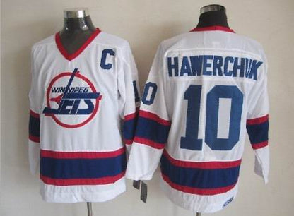 Men's Retro Teemu Selanne Winnipeg Jets White Vintage Stitched Hockey Jersey
