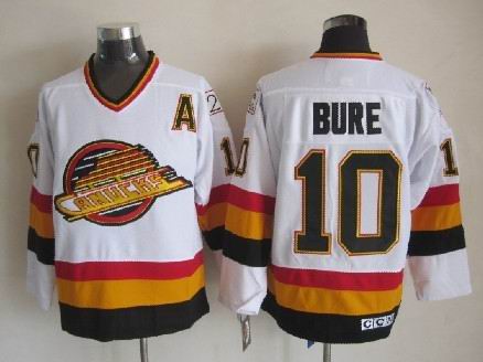 Men's Retro Vancouver Canucks Kirk McLean White 1994 CCM Vintage Stitched Hockey Jersey
