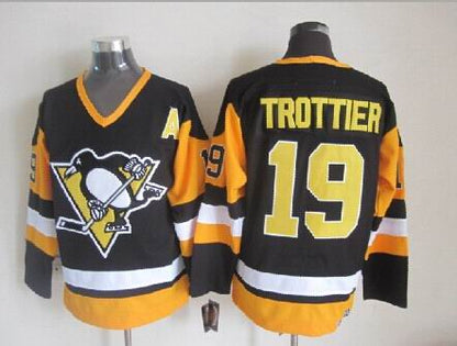 Men's Retro Mario Lemieux #66 Pittsburgh Penguins Black CCM Vintage Stitched Hockey Jersey