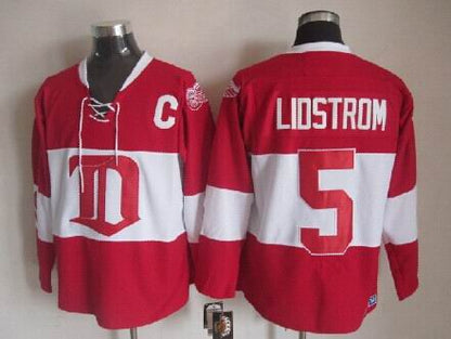 Men's Retro Detroit Red Wings Red 2009 Winter Classic CCM Vintage Stitched Hockey Jersey