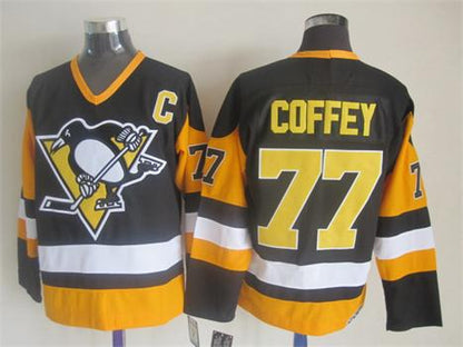 Men's Retro Mario Lemieux #66 Pittsburgh Penguins Black CCM Vintage Stitched Hockey Jersey