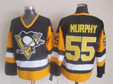 Men's Retro Mario Lemieux #66 Pittsburgh Penguins Black CCM Vintage Stitched Hockey Jersey