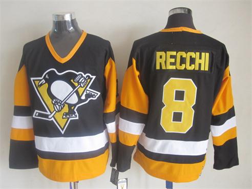 Men's Retro Mario Lemieux #66 Pittsburgh Penguins Black CCM Vintage Stitched Hockey Jersey
