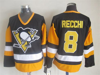 Men's Retro Mario Lemieux #66 Pittsburgh Penguins Black CCM Vintage Stitched Hockey Jersey