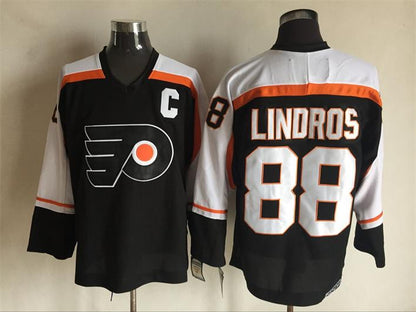 Men's Retro Eric Lindros #88 Philadelphia Flyers 1996-97 Black CCM Vintage Stitched Hockey Jersey