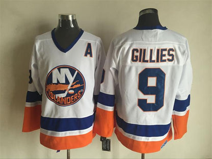 Men's Retro Clark Gillies Islanders White CCM Vintage Stitched Hockey Jersey