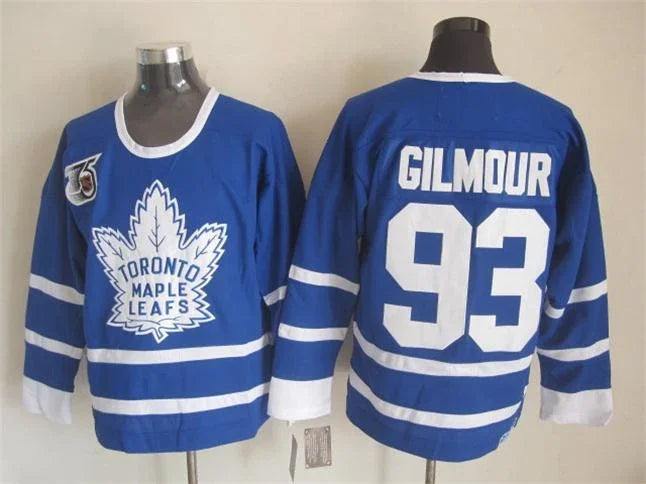 Men's Maple Leafs #93 Doug Gilmour Throwback Stitched Hockey Jersey