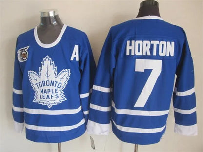 Men's Maple Leafs #7 Tim Horton Throwback Stitched Hockey Jersey