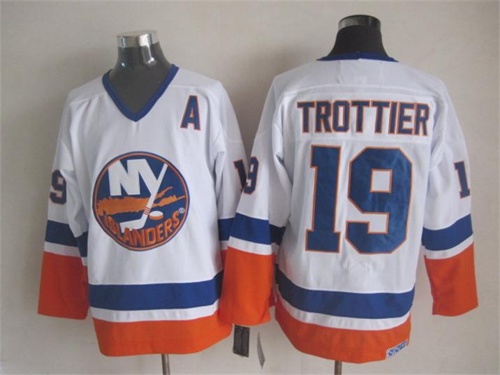 Men's Retro Clark Gillies Islanders White CCM Vintage Stitched Hockey Jersey