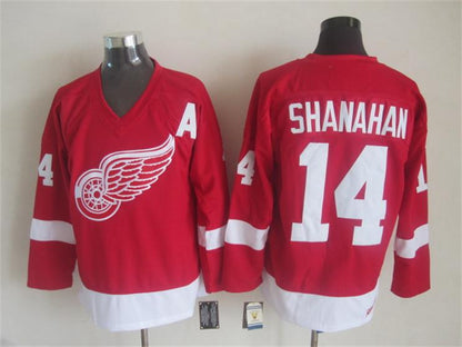 Men's Retro Detroit Red Wings Red CCM Vintage Stitched Hockey Jersey