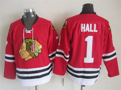 Men's Retro Blackhawks Red Vintage Stitched Hockey Jersey