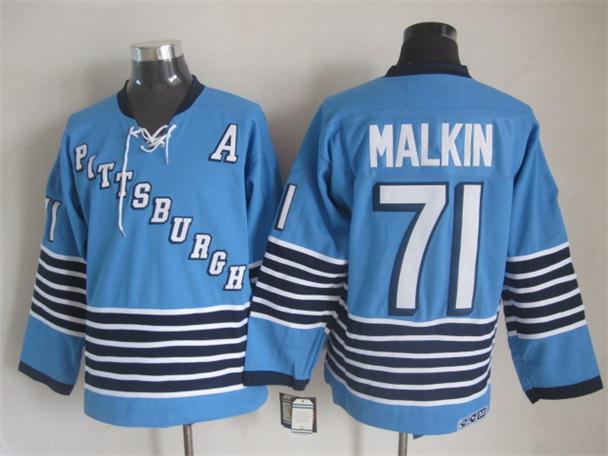 Men's Retro Sidney Crosby #87 Pittsburgh Penguins Home Light Blue 1967-68 CCM Vintage Stitched Hockey Jersey