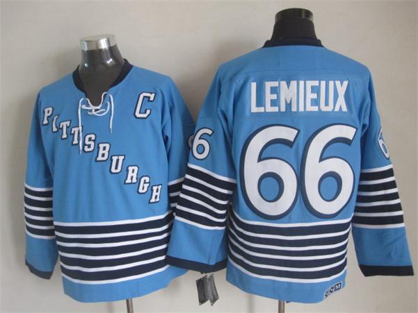 Men's Retro Sidney Crosby #87 Pittsburgh Penguins Home Light Blue 1967-68 CCM Vintage Stitched Hockey Jersey
