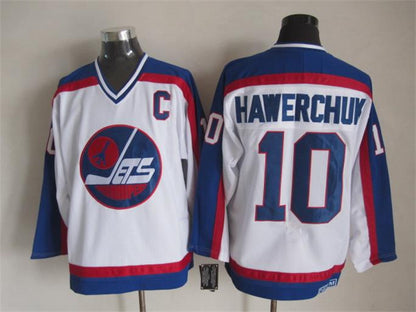 Men's Retro Teemu Selanne Winnipeg Jets White 1989 Vintage Stitched Hockey Jersey