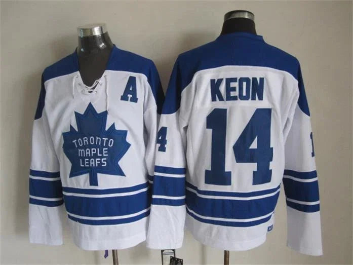 Men's Maple Leafs #14 Dave Keon Throwback Stitched Hockey Jersey
