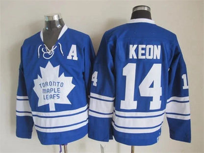 Men's Maple Leafs #14 Dave Keon Throwback Stitched Hockey Jersey