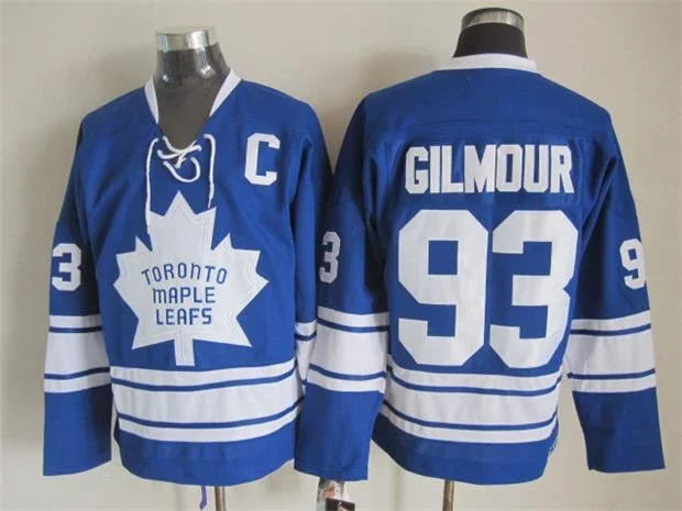 Men's Maple Leafs #93 Doug Gilmour Throwback Stitched Hockey Jersey