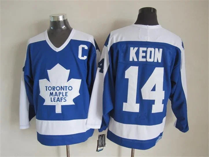 Men's Maple Leafs #14 Dave Keon Throwback Stitched Hockey Jersey