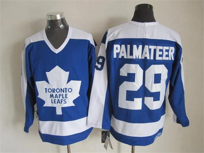 Men's Maple Leafs #29 Mike Palmateer Throwback Stitched Hockey Jersey